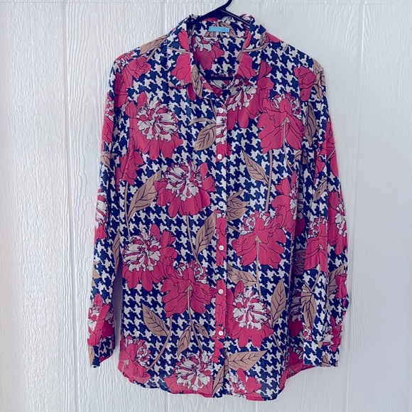 J. McLaughlin button down floral XL - Picture 2 of 2